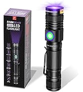 DARKBEAM UV 395nm Flashlight USB Rechargeable, Wood's lamp Black Light, Handheld Ultraviolet LED ...