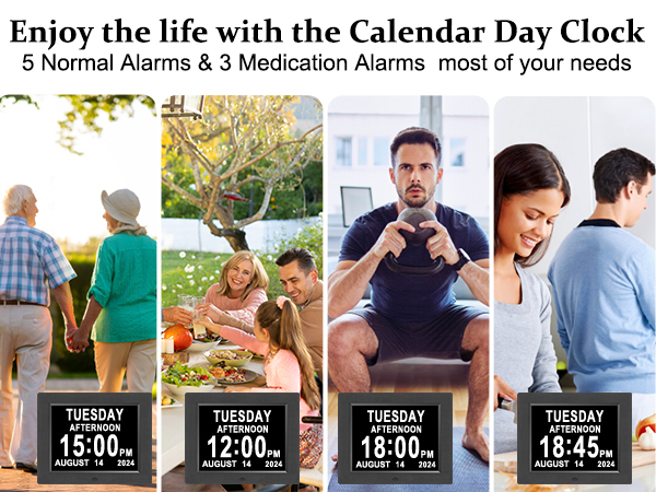  Digital Calendar Day Clocks for Seniors