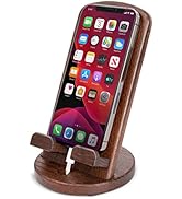TESLYAR Wood Cell Phone Stand – Elegant Phone Holder for Nightstand &amp; Desk | Portable Office Gift...
