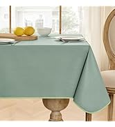 Softalker Spring Vinyl Tablecloth Rectangle, Outdoor 100% Waterproof Oil Proof Plastic Table Clot...