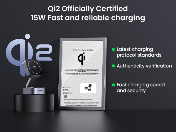 Officially certified product supporting Qi2 wireless charging standard