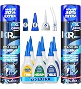 CA Glue with Activator Kit (6x1.75 oz. Thin-Medium-Thick + 2x16.9 fl.oz.) Cyanoacrylate Glue and ...