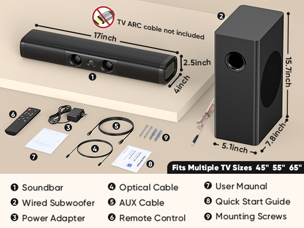 soundbar with subwoofer