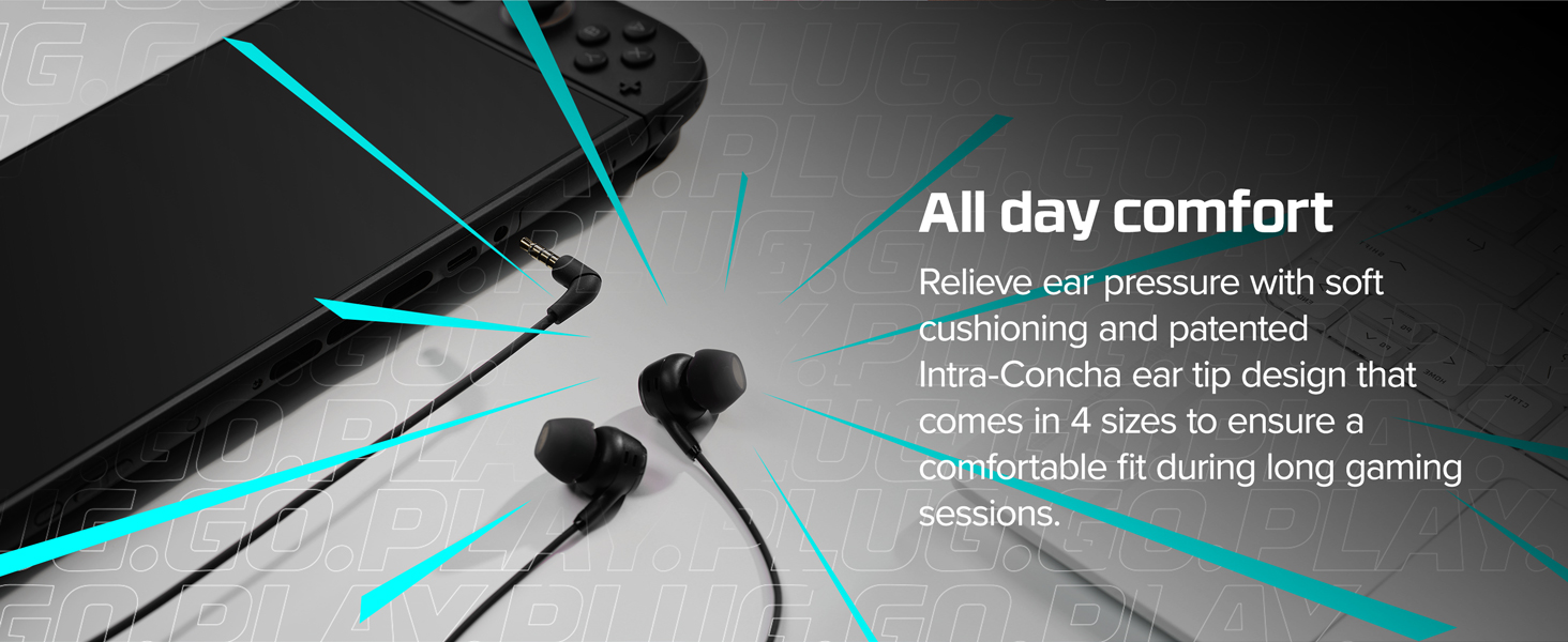 comfort soft cushioning intra-concha ear tip gaming game 