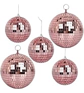 5 Pack Mirror Balls for Disco DJ Club Party Wedding Home Decor, Muscab Disco Ball Ornaments with ...