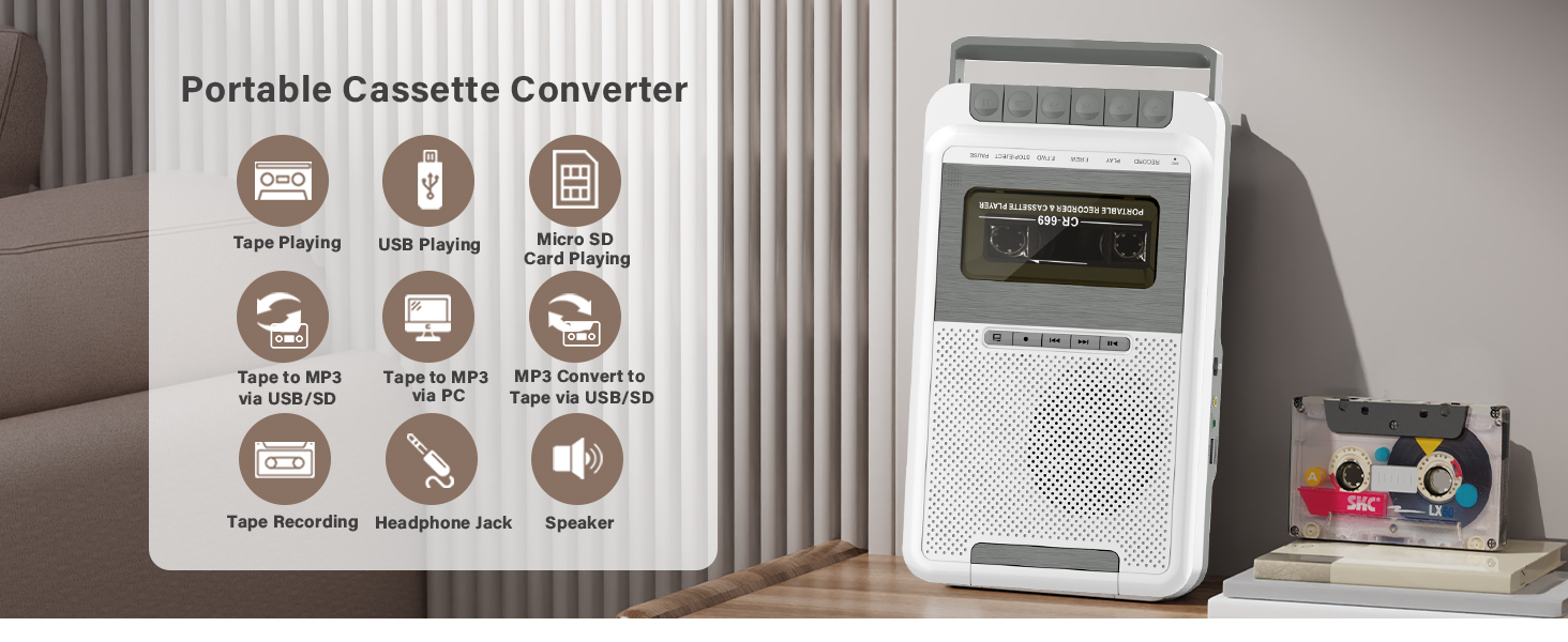 portable cassette player