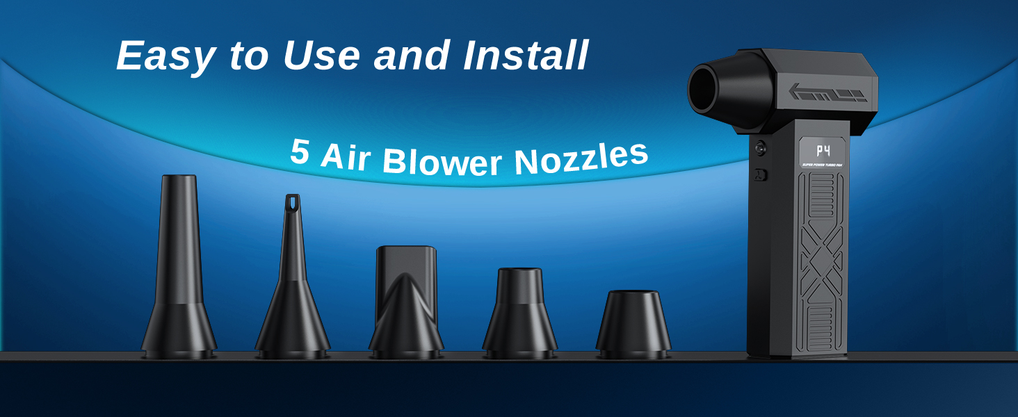 MiaEpic Mini Blower Easy to Use and Install,5 Air Blower Nozzles