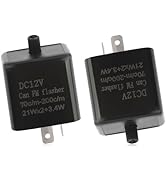 2PCS 12V LED Flasher Relay 2 Pin,Adjustable Turn Signal Relay for Repairing Motorcycle Turn Signa...