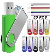 FEBNISCTE 50 Pack 512MB Flash Drive - Customized Your Logo USB 2.0 Thumb Drive Memory Stick - 50 PCS