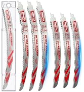 6-Piece Japanese Teeth Reciprocating Saw Blade Set, Arc Edge Wood Pruning Saw Blades, 6TPI for Tr...