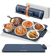 Colorlife Warming Mat for Food - Electric Warming Tray with Heat-Insulation Pad, 4-Level Temperat...