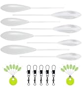 FREE FISHER 25/29Pcs Fishing Clear Casting Bobbers Kit, Bombarda Casting Sinking Floats Rubber Bo...