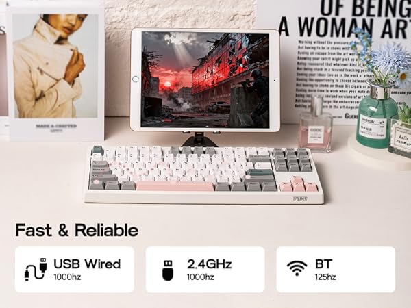 EPOMAKER TH87 Wireless Mechanical Keyboard with 10000mAh Battery
