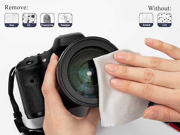 MR.SIGA Premium Microfiber Cleaning Cloths for Lens, Eyeglasses, Screens, Tablets, Glasses