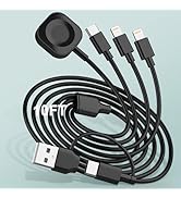 6in1 Multi Charging Cable for iWatch Charger, 10FT USB A/C Fast Charging Cord Cable Compatible wi...
