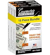 Dri Mark CFD15PK Counterfeit Bill Detector Marker Pen, Made in The USA, 3 Times More Ink, Pocket ...