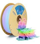 Goto Guard Matte Rainbow PLA Filament Multicolor, Gradient Rainbow PLA Filament 1.75mm, Color Cha...