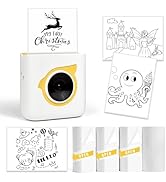 HPRT L8 Sticker Printer Mini Printer Portable Thermal with 1 Paper and 3 Sticker Rolls,Label Make...