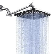 Veken Rain Shower Head, 11.8 Inch Large Rectangular Rainfall Showerhead, Adjustable Stainless Ste...
