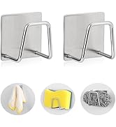 Luckyiren Adhesive Sponge Holder for Kitchen Sink, SUS304 Stainless Steel Scrubber Hanger Caddy A...