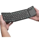 Nillkin Foldable Keyboard with Touchpad, Bluetooth Keyboard with Number Pad, Full Size Keys, Larg...