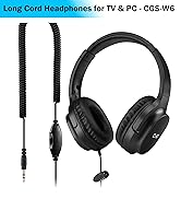 Long Cord Headphones for TV &amp; PC