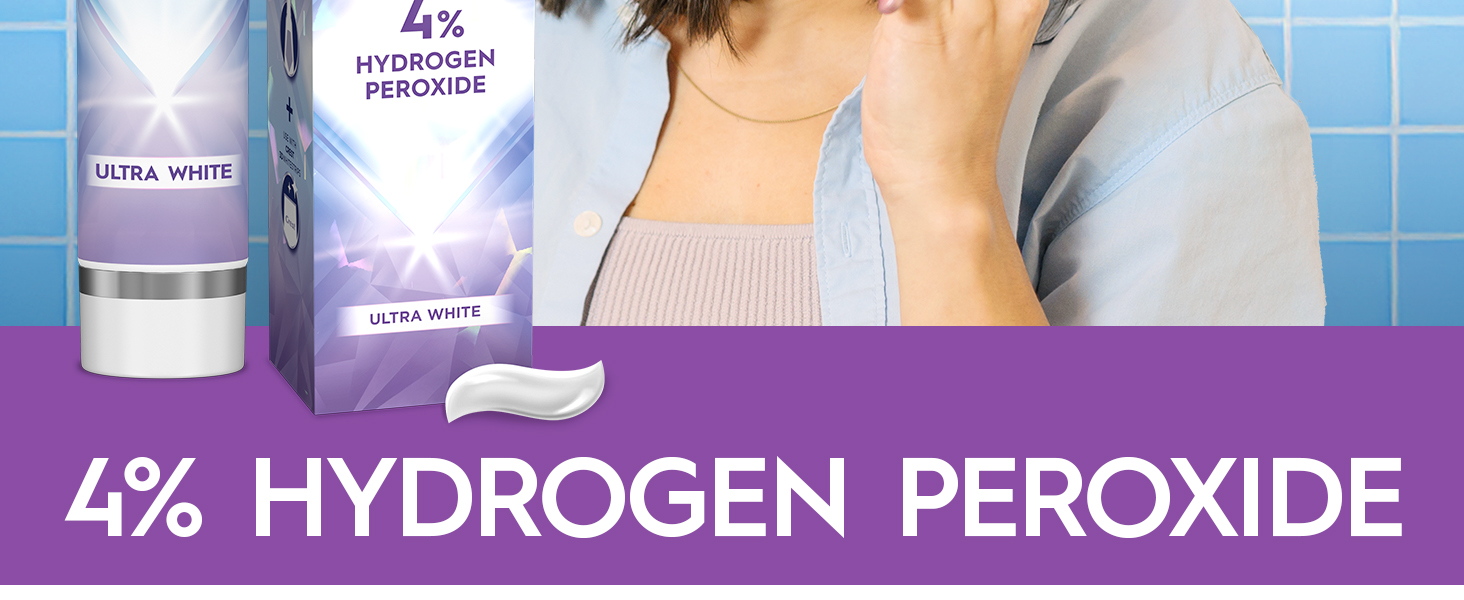 Happy woman brushing her teeth with Crest 3DWhite.