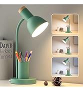 DSYHYL LED Desk Lamp for Home Office, Table Lamp with Pen Holder, 3 Color Modes Reading Light, Ey...