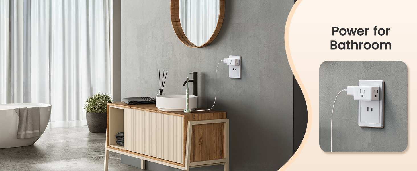 this adapter is suitable for any indoor place, especially bedrooms, bathrooms, and hotels.