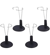 NUOBESTY Doll Stands Display Holder Doll Bracket Support Teddy Bear Stand for Home Black 15cm 4pcs