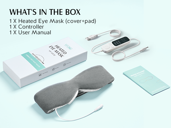 Heated Eye Mask, Warm Eye Compress Mask for Dry Eyes, USB Electric Eye Heating Pad