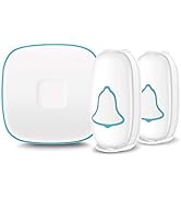BO YING Wireless Doorbell, Waterproof Door Bell with 38 Melodies and Led Flash,1000-Foot Range, 4...