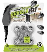 Slipstick GorillaFelt Chair Leg Floor Protectors for Hardwood Floors, Clear Sleeve Felt Pads for ...