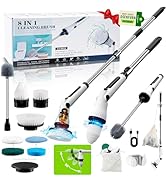 Dsenfurn New Upgrade Electric Spin Scrubber, Cordless Bathroom Tub Scrubber with Extension Long H...