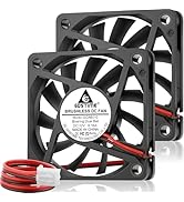 GDSTIME Slim 60mm x 10mm 12V Fan 2Pin Dual Ball Bearing DC Brushless Cooling Fans 60x60x10mm for ...