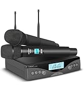 Microphone Wireless Professional G-MARK G320AM UHF Dual Handheld Dynamic Microphone System for Ka...