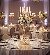Gold Candelabra Centerpiece for Wedding Event Decor, 55'' Tall Floor Candle Holders, Metal 13 Arm...