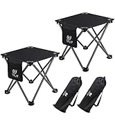 Opliy Camping Stool 2 Pack,13.5 Inch Portable Folding Stool for Outdoor Gardening and Beach Hikin...