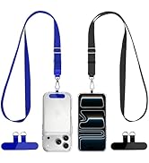 CACOE Phone Lanyard 2 Pack-2× Adjustable Neck Strap,2×Patches,Universal Multifuctional Lanyards C...