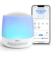 Baby Sound Machine, HEYVALUE White Noise Machine with Night Light for Kids Adult Sleeping, 34 Soo...