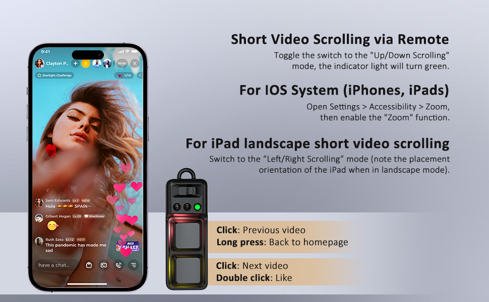 Remote Scrolling for TikTok