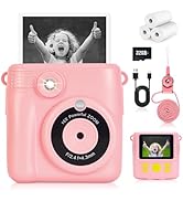 Hikkon Instant Print Camera for Kids - 2.4 Inch Kids Camera Instant Print with Paper &amp; 32G Card- ...