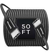 INPPYTON USB C to USB C Cable 50FT 60W, Extra Long USB Type-C to Type-C Charger Cord [Fast Chargi...