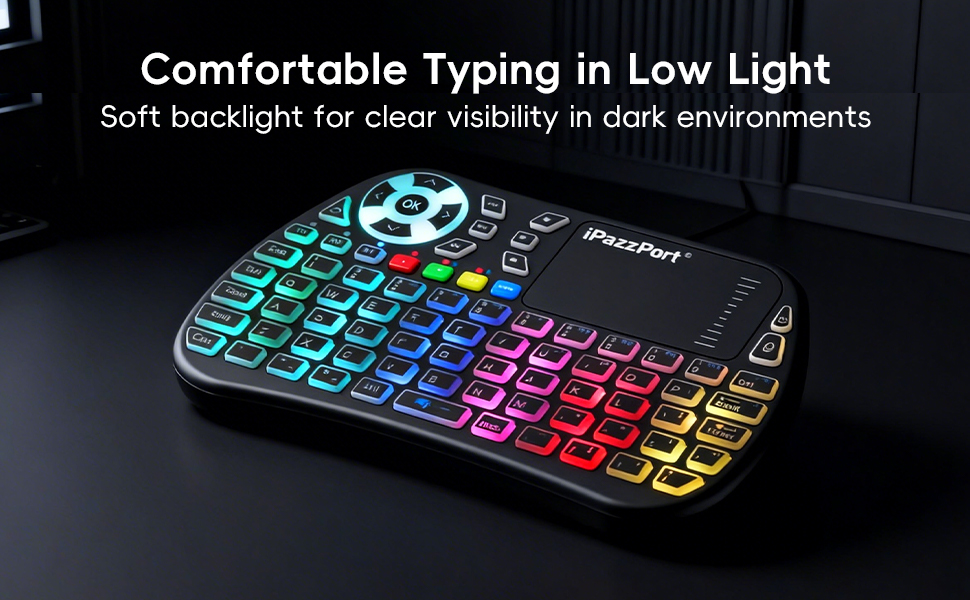 comfortable typing in low light