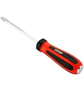 Jetech Striking Cap Go-Through Slotted Screwdriver, S2 Steel Flathead with Magnetic Tip, Ergonomi...