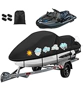 Jetski Covers,420D Heavy Duty Jet Ski Cover 2-3 Seater Compatible with Yamaha Seadoo with 2 Vents...