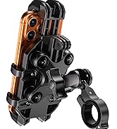 LOKTENWO Anti-Theft Motorcycle Phone Mount Holder with Vibration Dampener, with Solid Metal Arm &amp;...