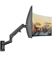monTEK 17-49 inch Single Monitor Wall Mount for up to 44 lbs Ultrawide Screen, Premium Aluminum H...