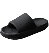 HUXMEYSON Cloud Slippers for Women and Men, Pillow Slippers Super Soft, Thick Sole Slides for Wom...