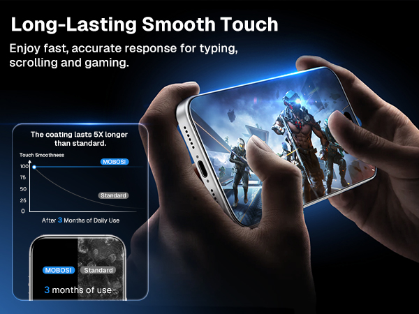 the precise-fit design ensures smooth, accurate, and responsive touch